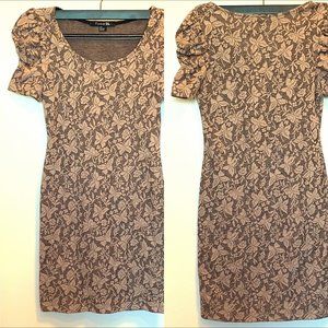 Forever 21 Woman's Tan Dress with Butterfly Detail